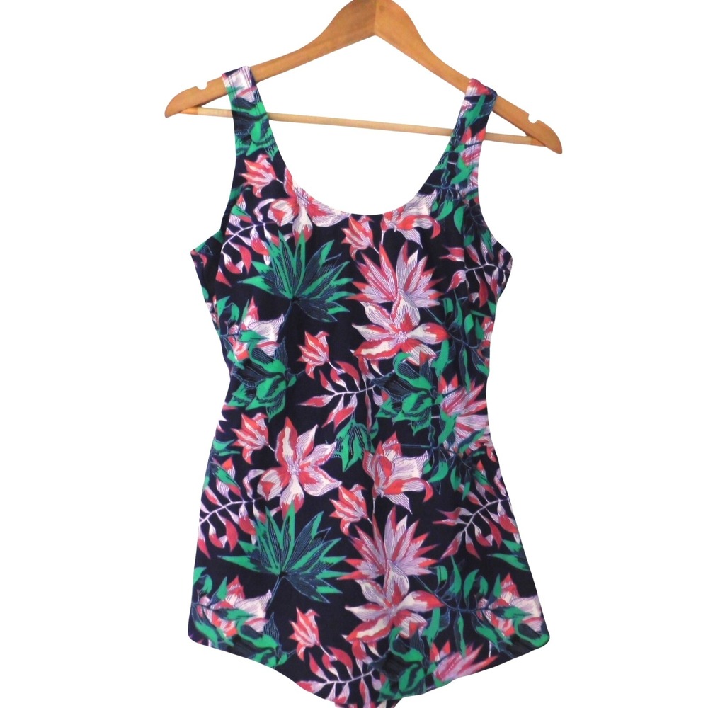 Shore Shapes Swimwear Floral Skirt Swimdress Swimsuit Ruched Ruffle Slimming 14